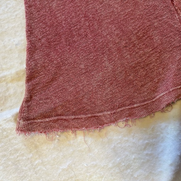 GIMMICKS BY BKE, BUCKLE Jeans Pink Mauve Washed Knit Lace Long Sleeve Top Sz XS - Picture 12 of 16